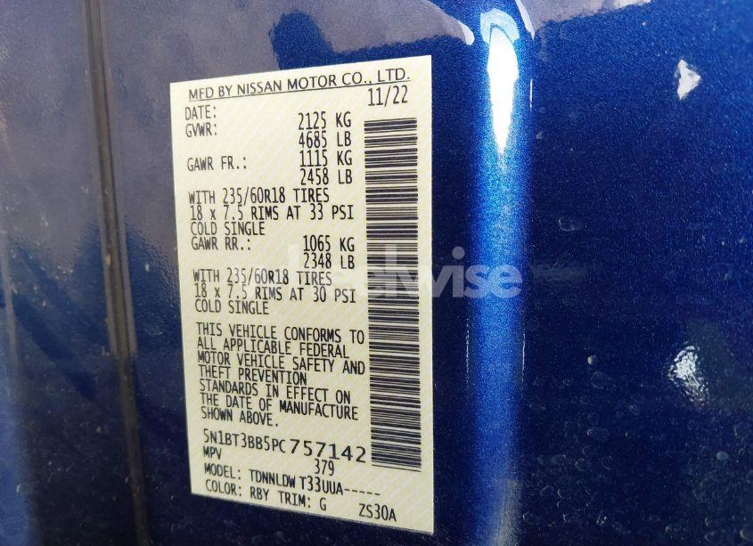 Photo 9 of 2023 Nissan Rogue SV INTELLIGENT AWD (VIN 5N1BT3BB5PC757142)