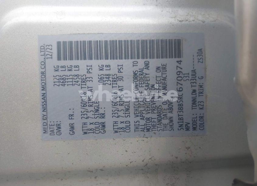 Photo 9 of 2024 Nissan Rogue SV INTELLIGENT AWD (VIN 5N1BT3BB5RC670974)