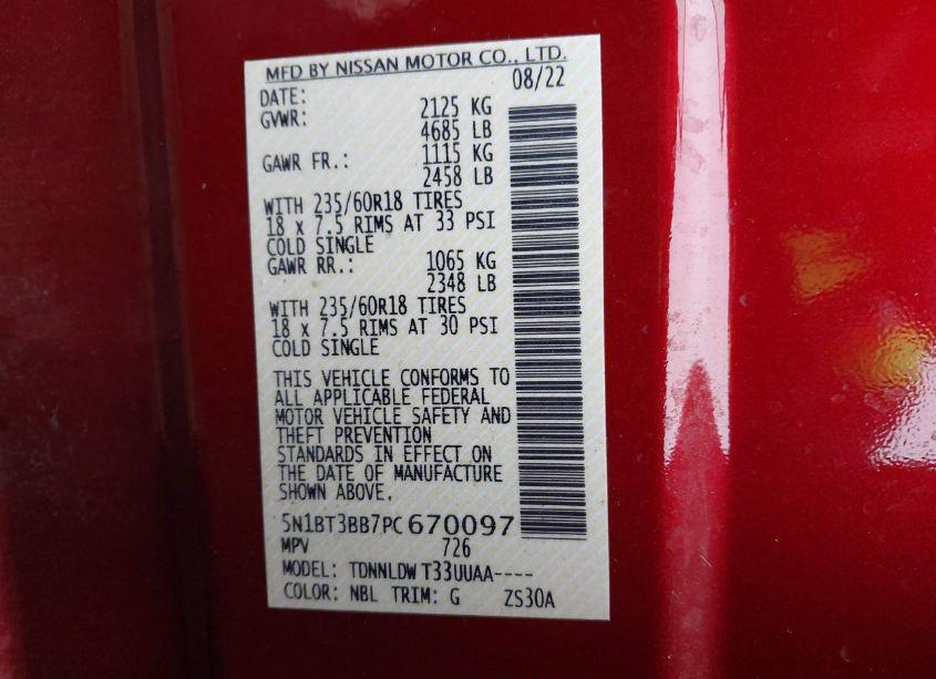 Photo 9 of 2023 Nissan Rogue SV INTELLIGENT AWD (VIN 5N1BT3BB7PC670097)