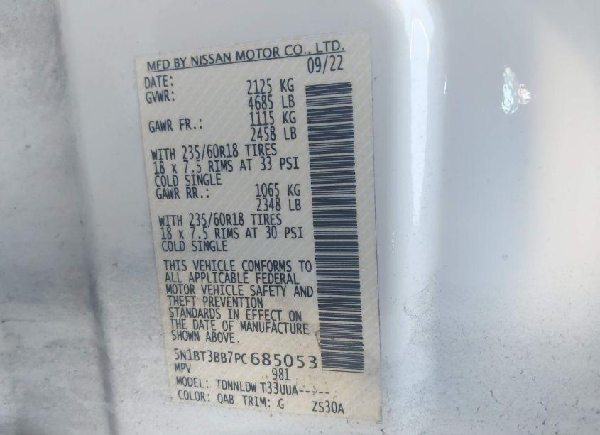 Photo 9 of 2023 Nissan Rogue SV INTELLIGENT AWD (VIN 5N1BT3BB7PC685053)