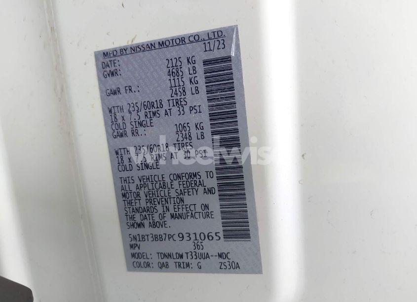 Photo 9 of 2023 Nissan Rogue SV INTELLIGENT AWD (VIN 5N1BT3BB7PC931065)