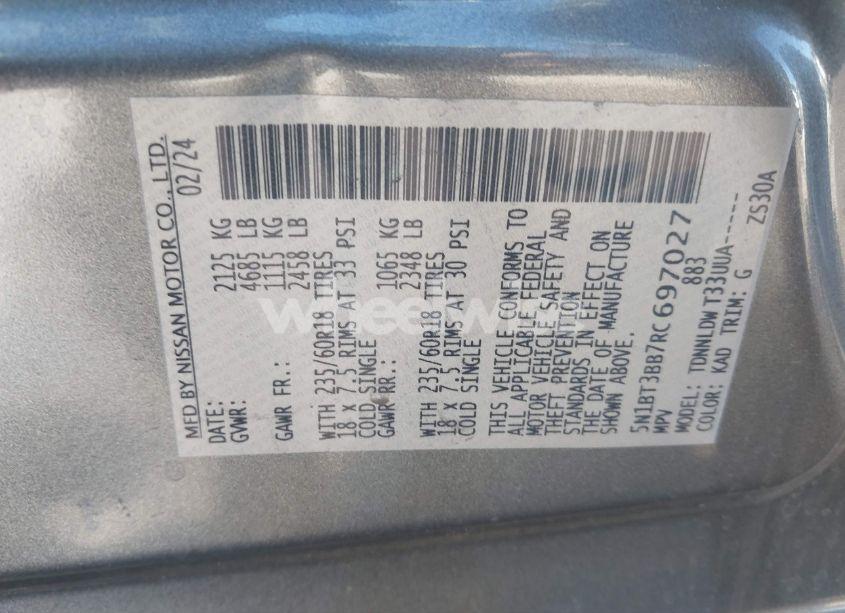 Photo 9 of 2024 Nissan Rogue SV INTELLIGENT AWD (VIN 5N1BT3BB7RC697027)