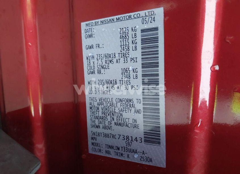 Photo 9 of 2024 Nissan Rogue SV INTELLIGENT AWD (VIN 5N1BT3BB7RC738143)