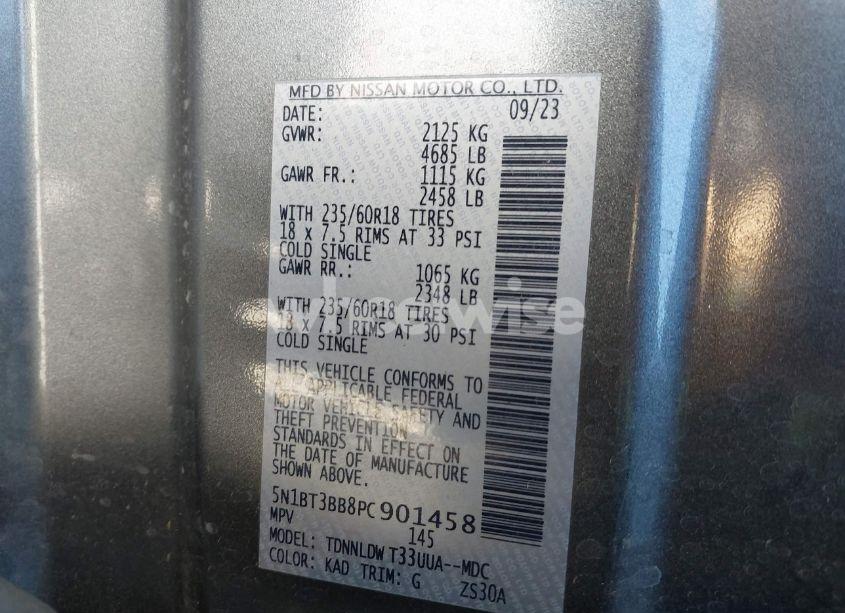 Photo 9 of 2023 Nissan Rogue SV INTELLIGENT AWD (VIN 5N1BT3BB8PC901458)