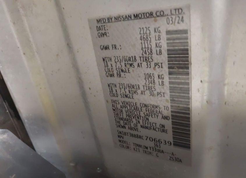 Photo 9 of 2024 Nissan Rogue SV INTELLIGENT AWD (VIN 5N1BT3BB8RC706639)