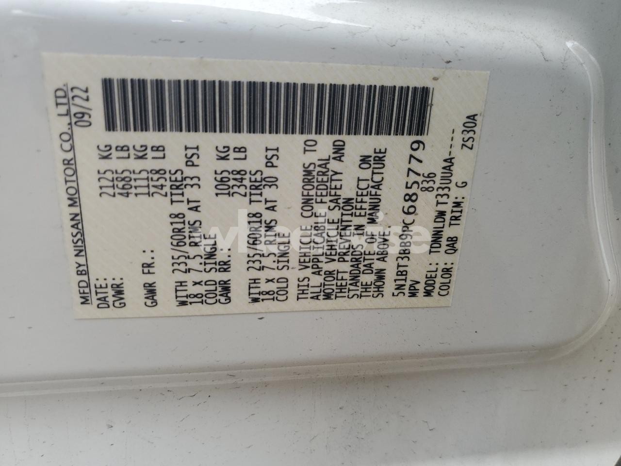 Photo 14 of 2023 NISSAN ROGUE SV (VIN 5N1BT3BB9PC685779)