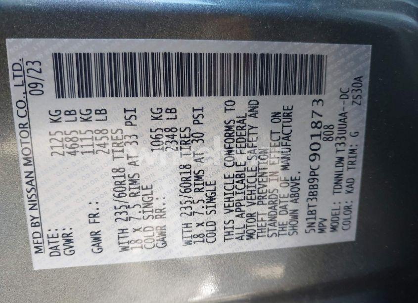 Photo 9 of 2023 Nissan Rogue SV INTELLIGENT AWD (VIN 5N1BT3BB9PC901873)