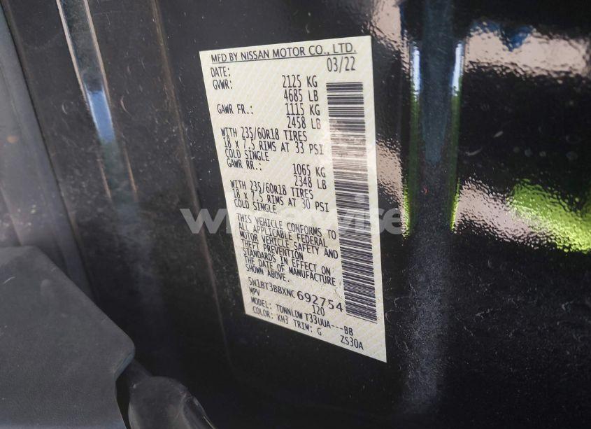 Photo 9 of 2022 Nissan Rogue SV INTELLIGENT AWD (VIN 5N1BT3BBXNC692754)