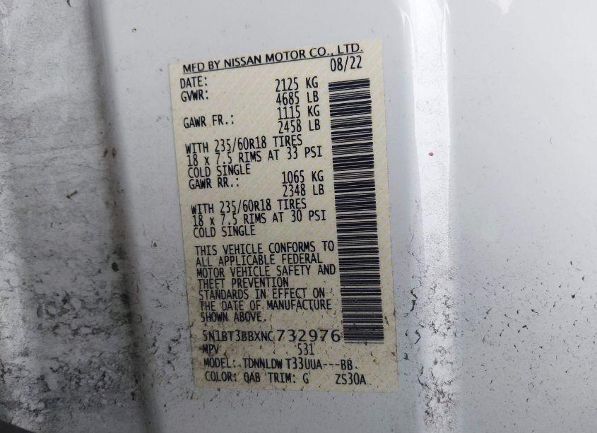 Photo 9 of 2022 Nissan Rogue SV INTELLIGENT AWD (VIN 5N1BT3BBXNC732976)