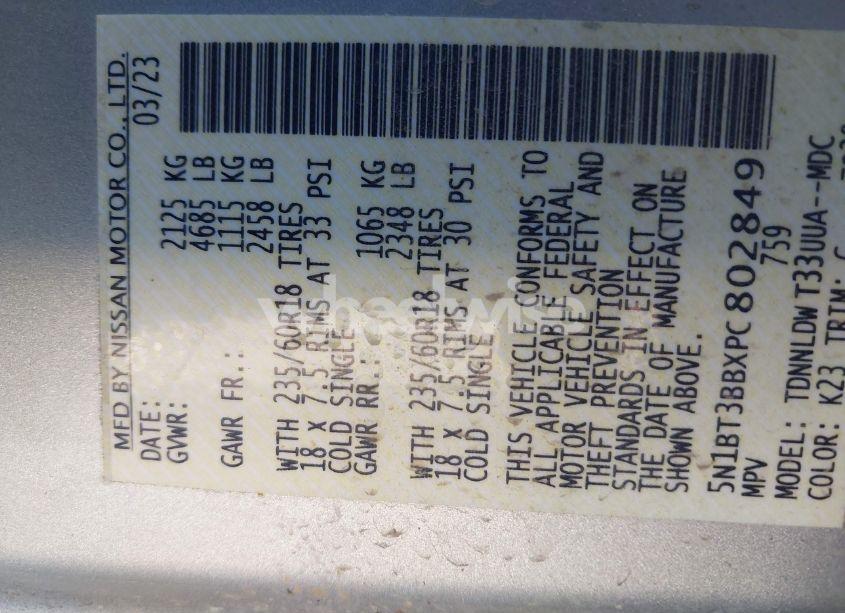 Photo 9 of 2023 Nissan Rogue SV INTELLIGENT AWD (VIN 5N1BT3BBXPC802849)