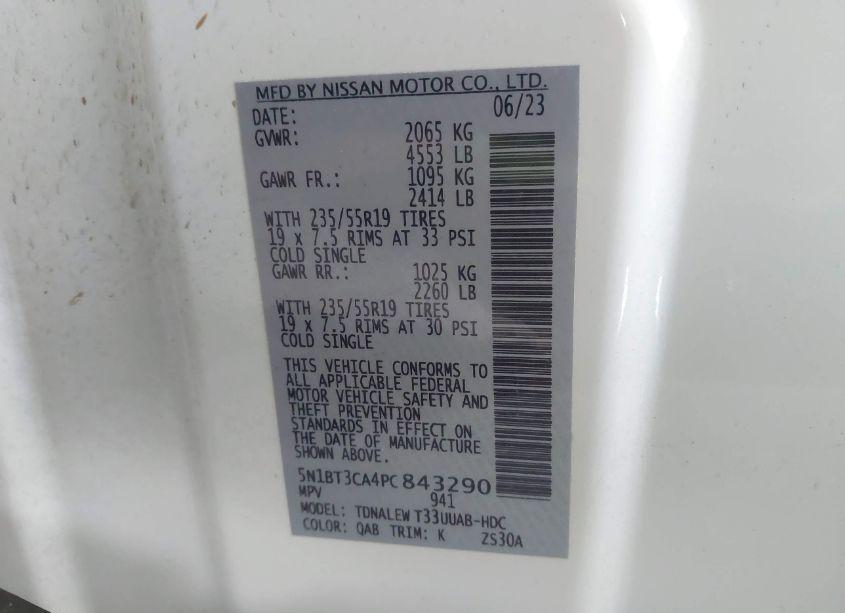 Photo 9 of 2023 Nissan Rogue SL FWD (VIN 5N1BT3CA4PC843290)