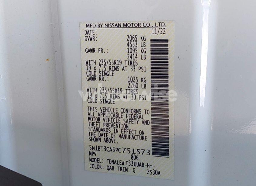 Photo 9 of 2023 Nissan Rogue SL FWD (VIN 5N1BT3CA5PC751573)