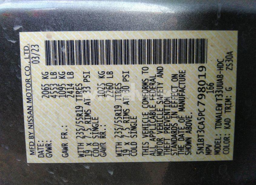 Photo 9 of 2023 Nissan Rogue SL FWD (VIN 5N1BT3CA5PC798019)