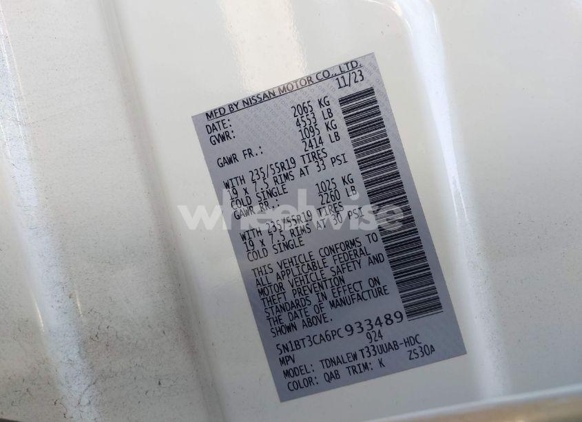 Photo 9 of 2023 Nissan Rogue SL FWD (VIN 5N1BT3CA6PC933489)