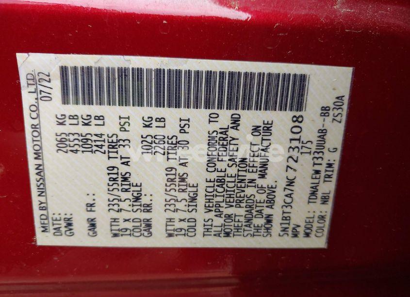 Photo 9 of 2022 Nissan Rogue SL FWD (VIN 5N1BT3CA7NC723108)