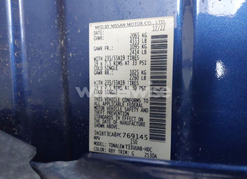 Photo 9 of 2023 Nissan Rogue SL FWD (VIN 5N1BT3CA8PC769145)