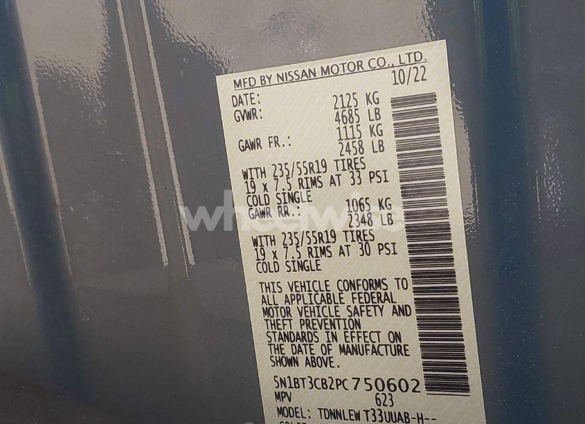 Photo 9 of 2023 Nissan Rogue SL INTELLIGENT AWD (VIN 5N1BT3CB2PC750602)