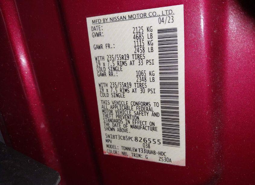 Photo 9 of 2023 Nissan Rogue SL INTELLIGENT AWD (VIN 5N1BT3CB5PC826555)