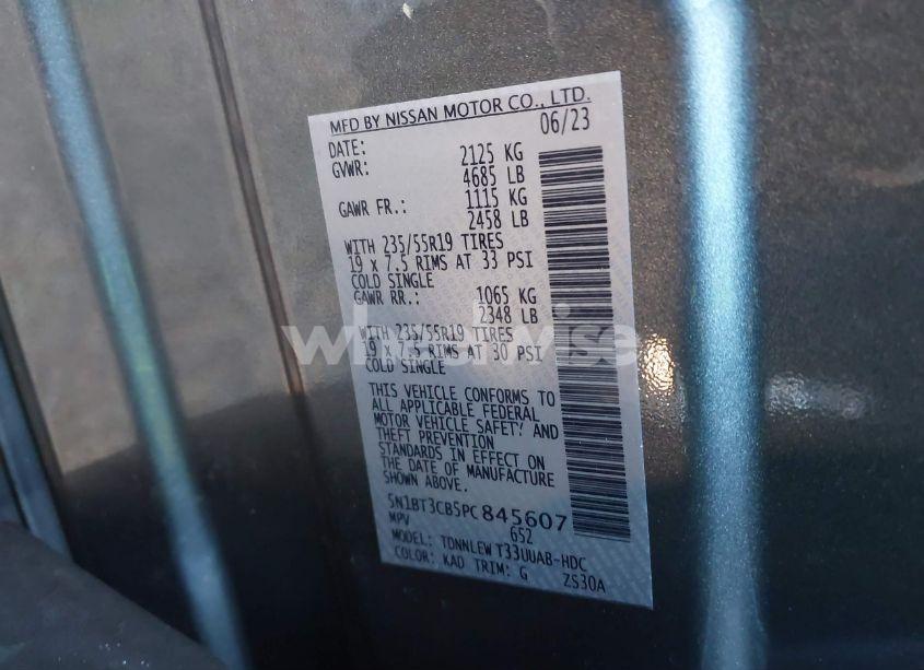 Photo 9 of 2023 Nissan Rogue SL INTELLIGENT AWD (VIN 5N1BT3CB5PC845607)