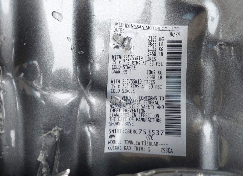 Photo 9 of 2024 Nissan Rogue SL INTELLIGENT AWD (VIN 5N1BT3CB6RC753537)