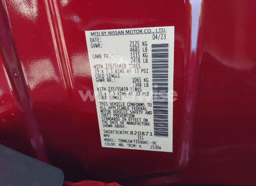 Photo 9 of 2023 Nissan Rogue SL INTELLIGENT AWD (VIN 5N1BT3CB7PC820871)