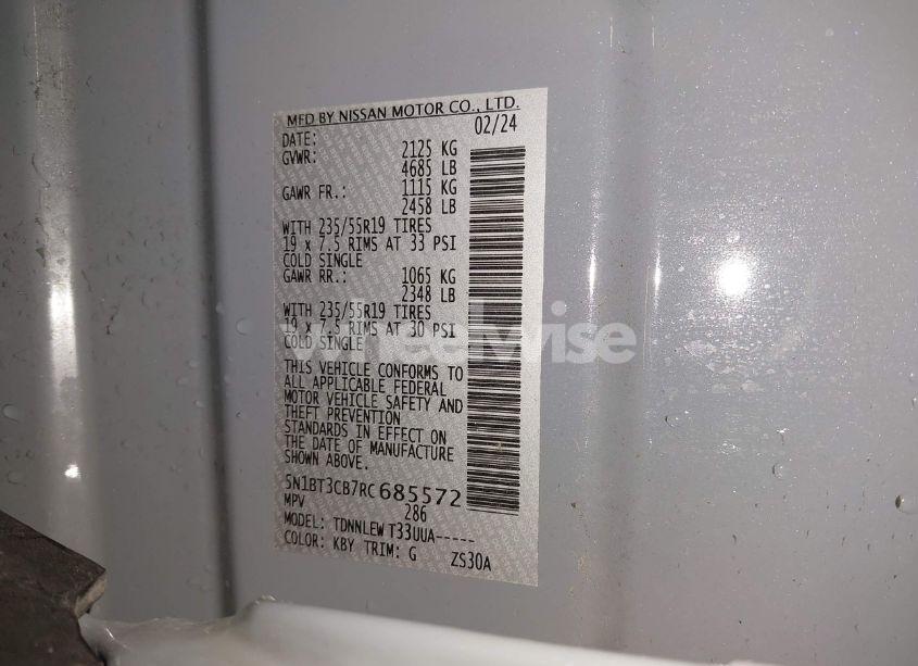 Photo 9 of 2024 Nissan Rogue SL INTELLIGENT AWD (VIN 5N1BT3CB7RC685572)