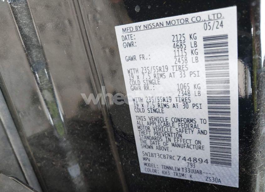 Photo 9 of 2024 Nissan Rogue SL INTELLIGENT AWD (VIN 5N1BT3CB7RC744894)