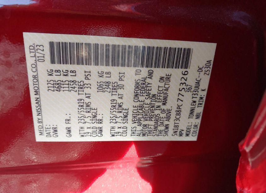 Photo 9 of 2023 Nissan Rogue SL INTELLIGENT AWD (VIN 5N1BT3CB8PC775326)