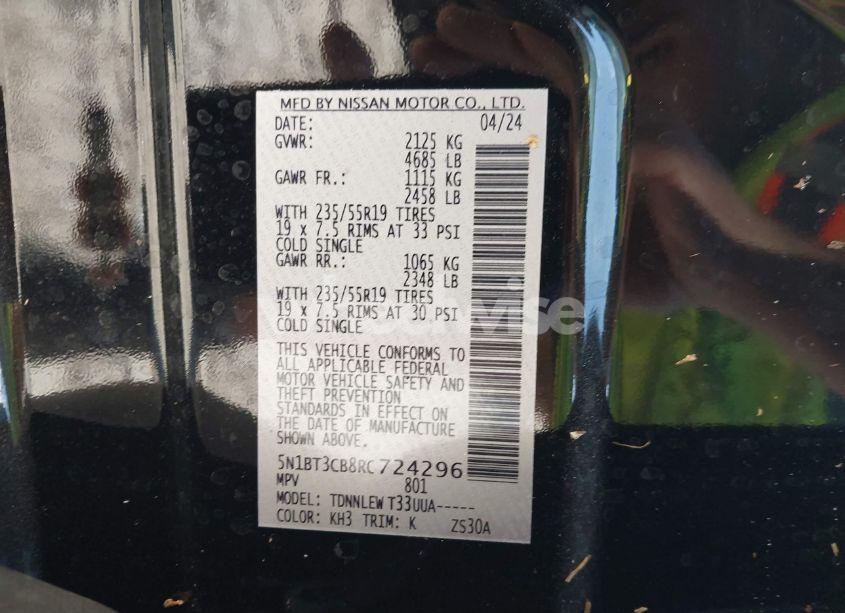 Photo 9 of 2024 Nissan Rogue SL INTELLIGENT AWD (VIN 5N1BT3CB8RC724296)