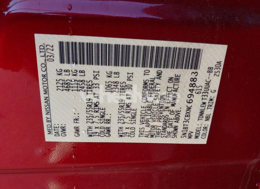 Photo 9 of 2022 Nissan Rogue SL INTELLIGENT AWD (VIN 5N1BT3CBXNC694888)