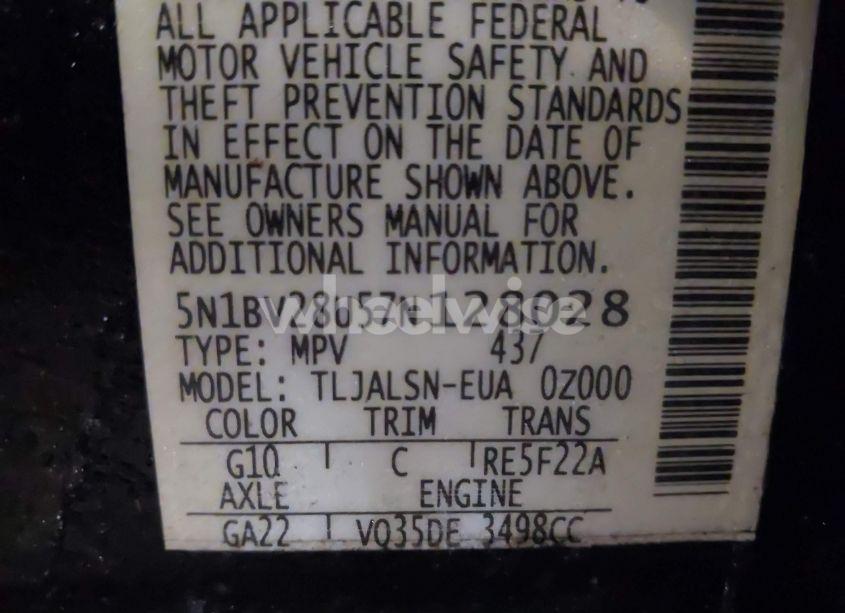 Photo 9 of 2007 Nissan Quest 3.5 S (VIN 5N1BV28U57N128028)