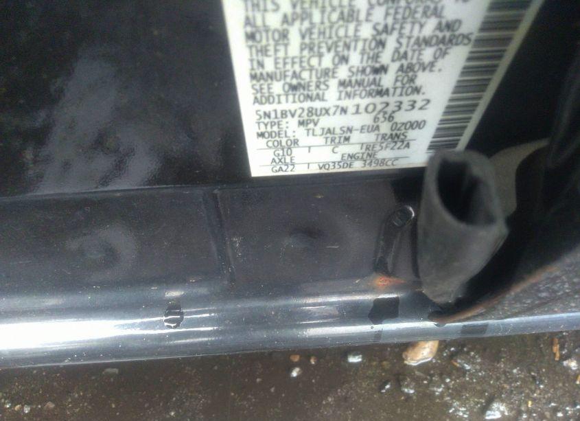 Photo 9 of 2007 Nissan Quest 3.5 S (VIN 5N1BV28UX7N102332)