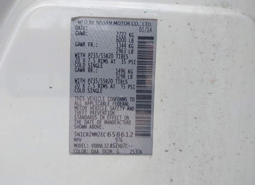 Photo 9 of 2014 Nissan Pathfinder HYBRID (VIN 5N1CR2MM2EC658612)