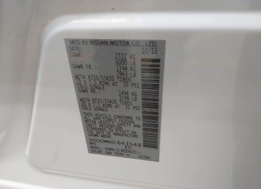 Photo 9 of 2014 Nissan Pathfinder HYBRID PLATINUM (VIN 5N1CR2MMXEC643548)