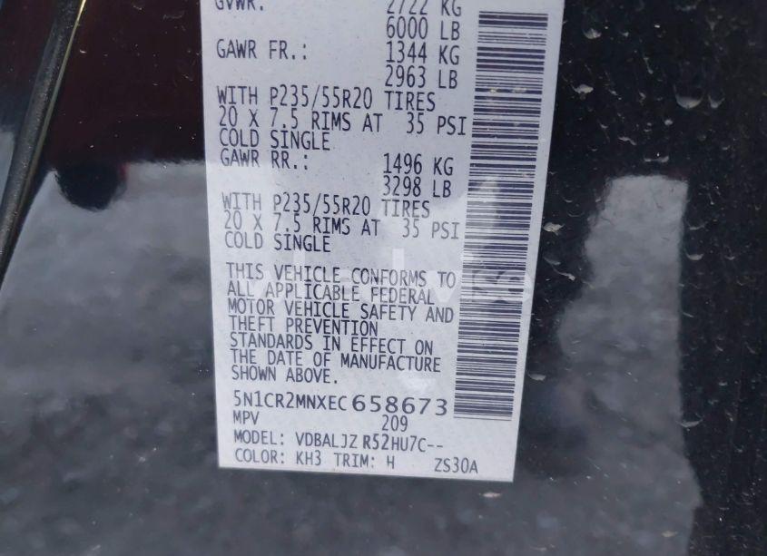 Photo 9 of 2014 Nissan Pathfinder HYBRID PLATINUM (VIN 5N1CR2MNXEC658673)