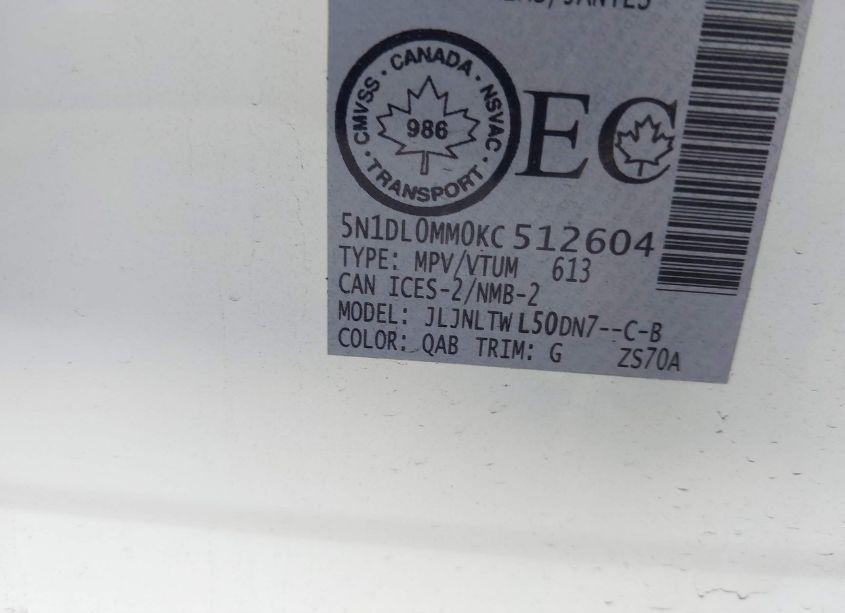 Photo 9 of 2019 Infiniti Qx60 LUXE/PURE (VIN 5N1DL0MM0KC512604)