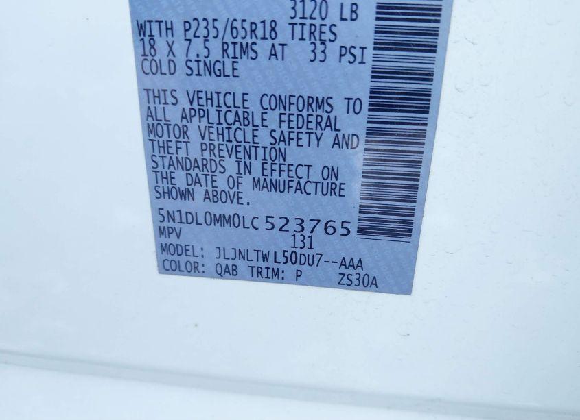 Photo 9 of 2020 Infiniti Qx60 LUXE AWD (VIN 5N1DL0MM0LC523765)