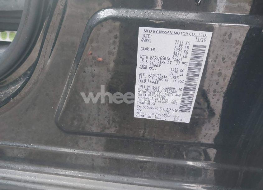 Photo 9 of 2017 Infiniti Qx60 (VIN 5N1DL0MM2HC513259)