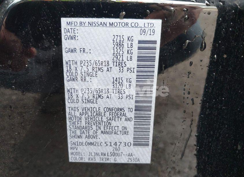 Photo 9 of 2020 Infiniti Qx60 LUXE AWD (VIN 5N1DL0MM2LC514730)