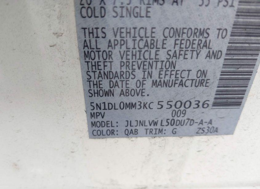 Photo 9 of 2019 Infiniti Qx60 LUXE (VIN 5N1DL0MM3KC550036)