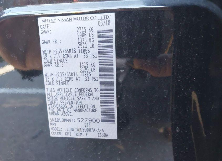 Photo 9 of 2018 Infiniti Qx60 (VIN 5N1DL0MM4JC527900)