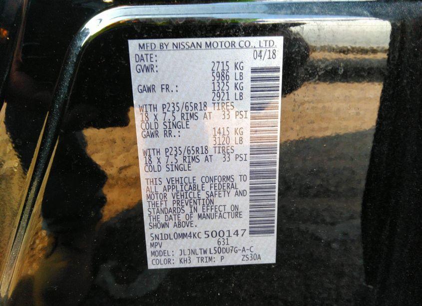 Photo 9 of 2019 Infiniti Qx60 LUXE (VIN 5N1DL0MM4KC500147)