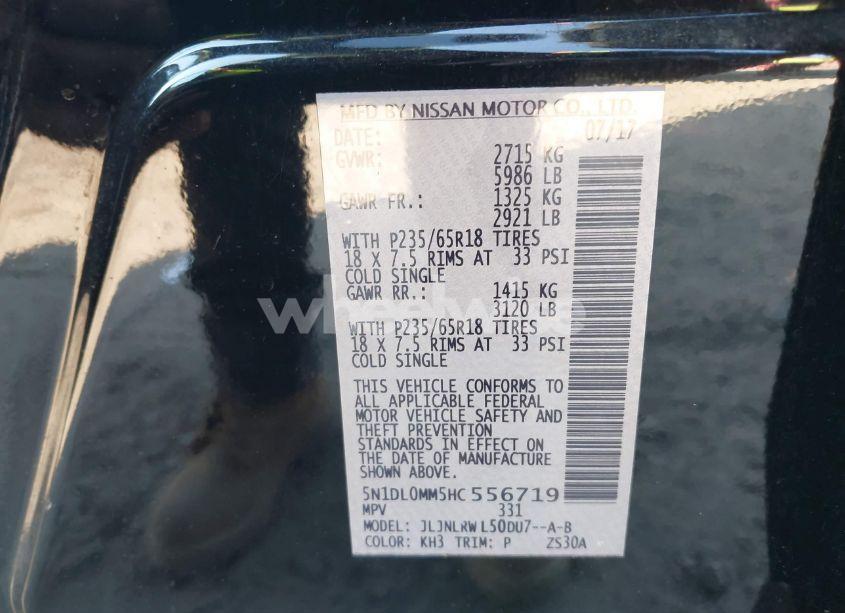 Photo 9 of 2017 Infiniti Qx60 (VIN 5N1DL0MM5HC556719)