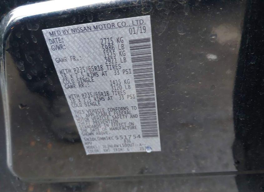 Photo 9 of 2019 Infiniti Qx60 LUXE (VIN 5N1DL0MM5KC551754)