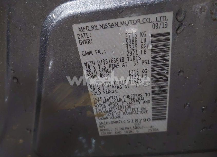 Photo 9 of 2020 Infiniti Qx60 PURE AWD (VIN 5N1DL0MM7LC518790)