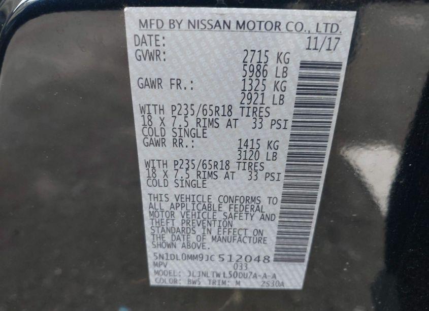 Photo 9 of 2018 Infiniti Qx60 (VIN 5N1DL0MM9JC512048)