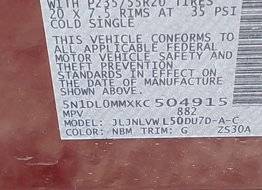 Photo 9 of 2019 Infiniti Qx60 LUXE (VIN 5N1DL0MMXKC504915)