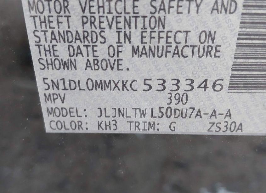 Photo 9 of 2019 Infiniti Qx60 LUXE (VIN 5N1DL0MMXKC533346)