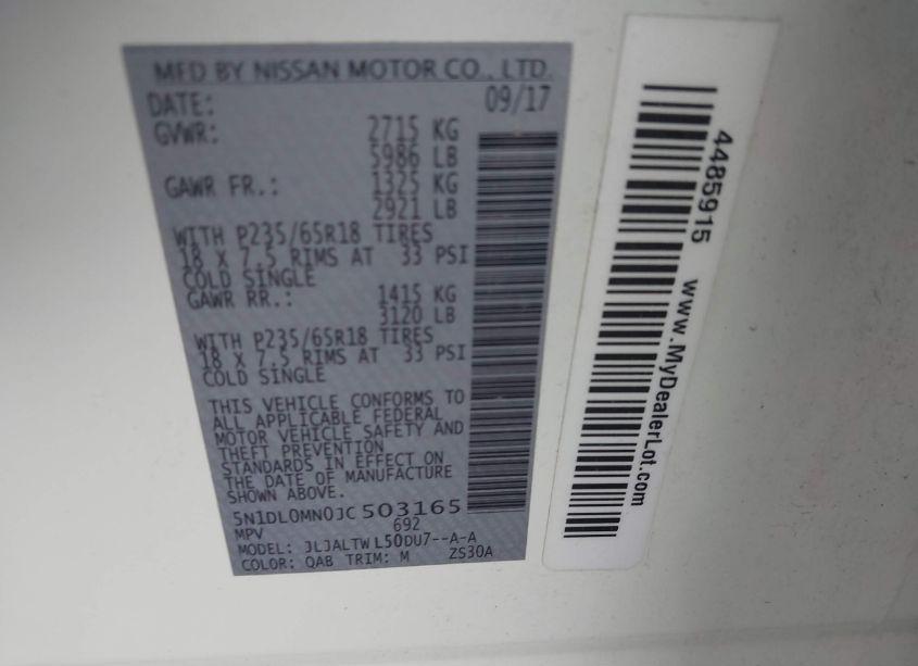 Photo 9 of 2018 Infiniti Qx60 (VIN 5N1DL0MN0JC503165)