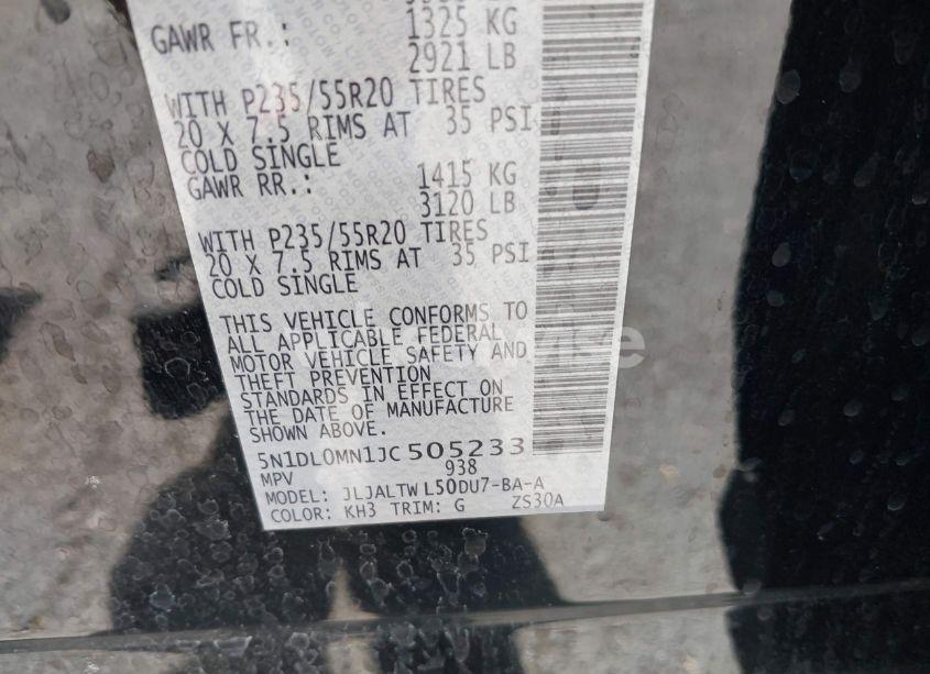 Photo 9 of 2018 Infiniti Qx60 (VIN 5N1DL0MN1JC505233)